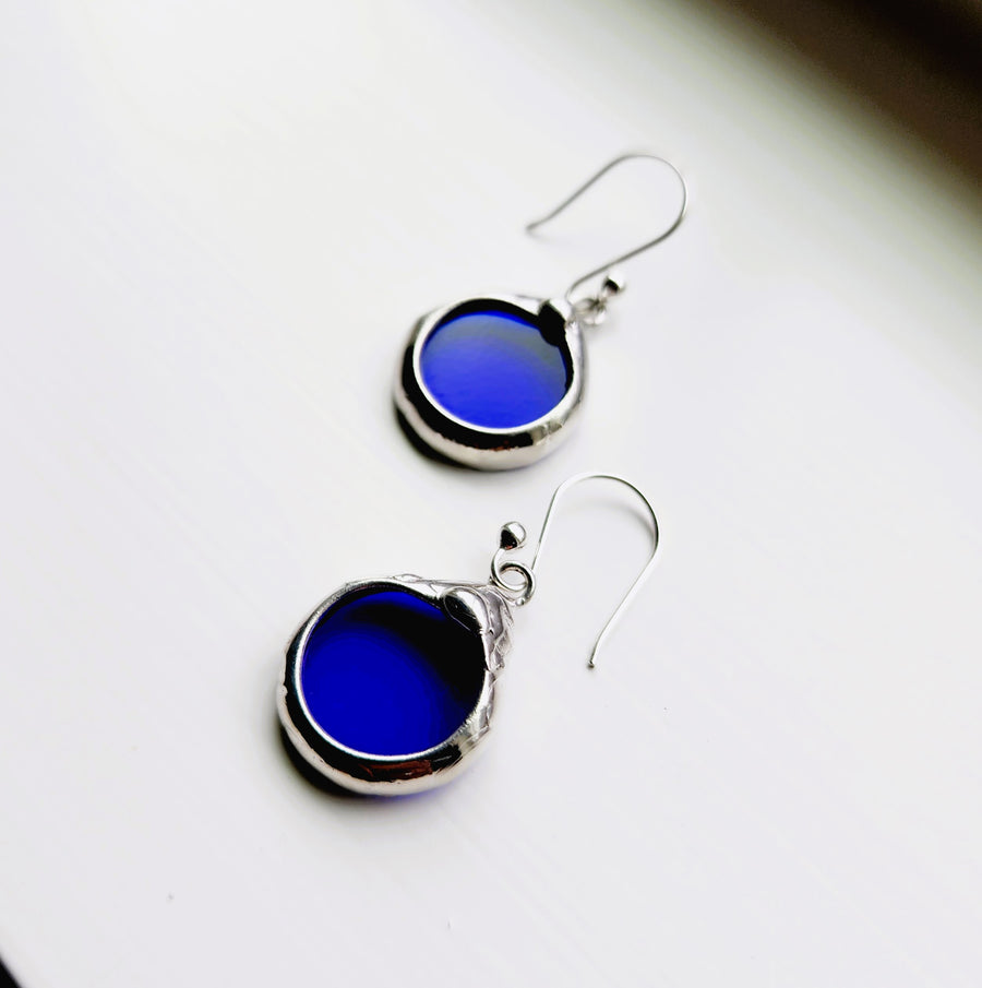 Stained Glass Dot Earrings, Loads of Colors