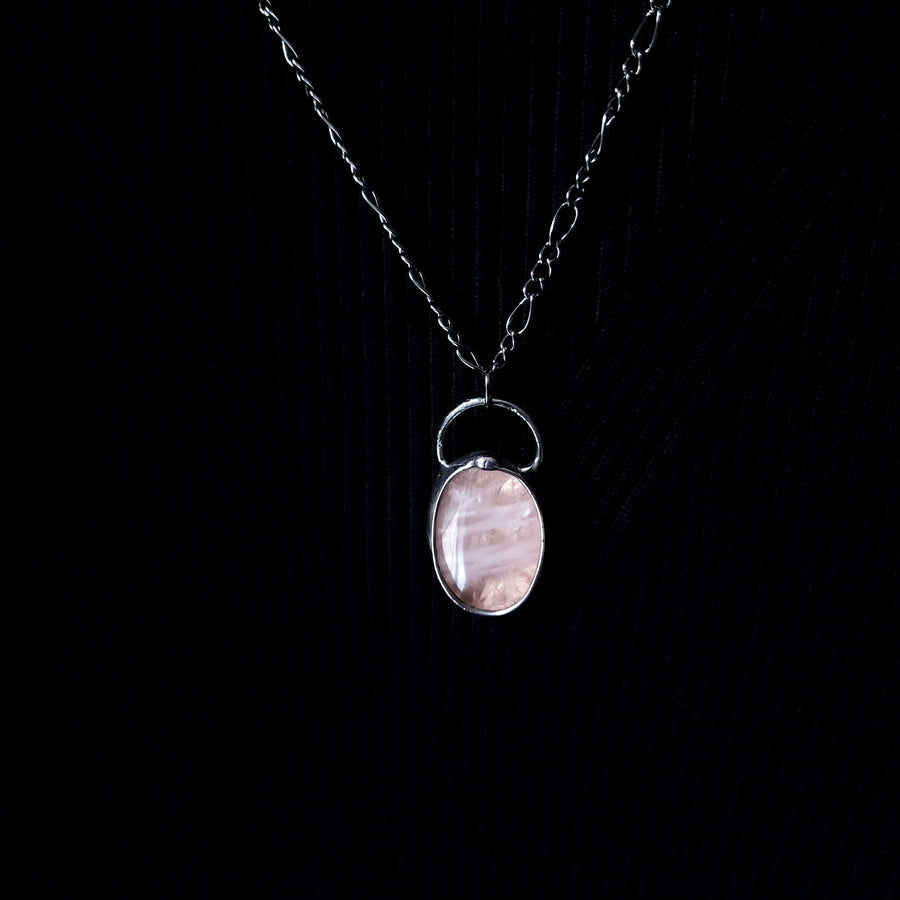 Copper Agate Gemstone Pendant Necklace - SOLD