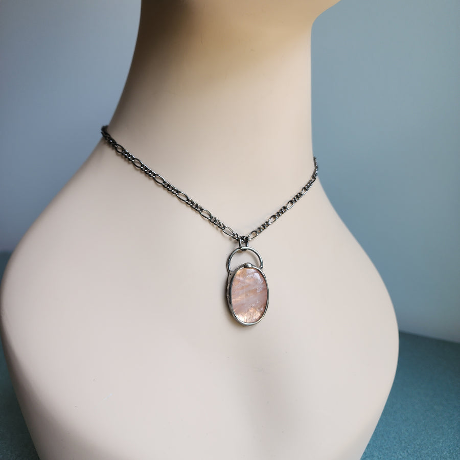 Copper Agate Gemstone Pendant Necklace - SOLD