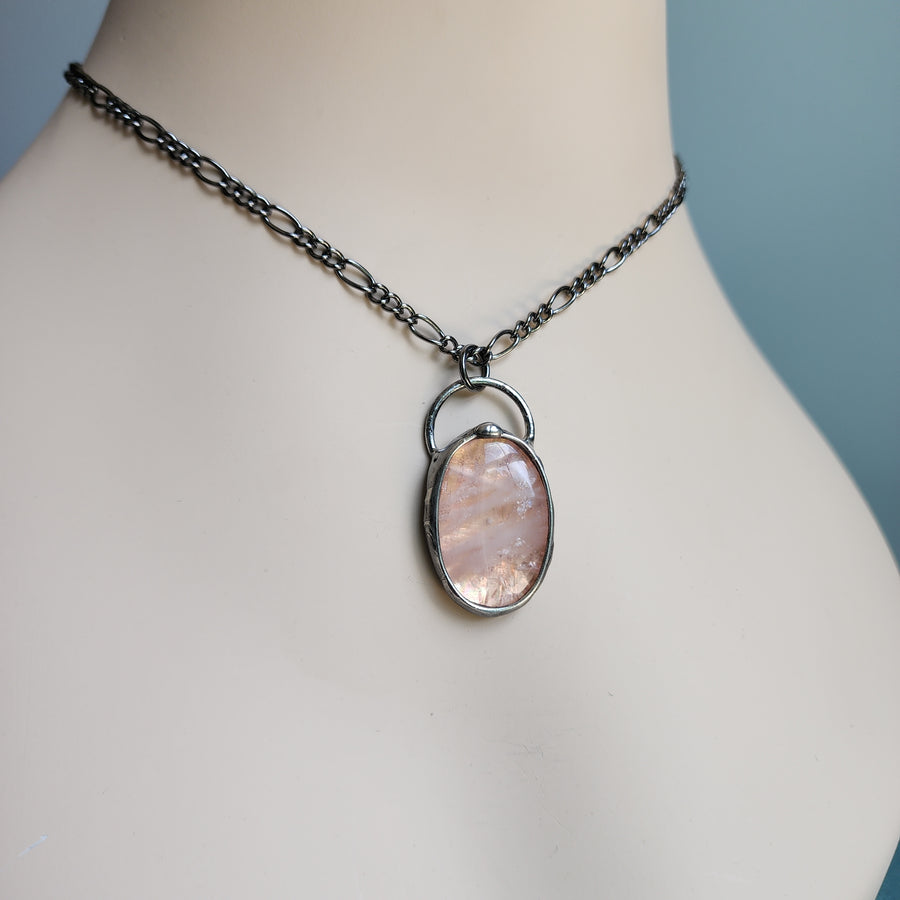 Copper Agate Gemstone Pendant Necklace - SOLD