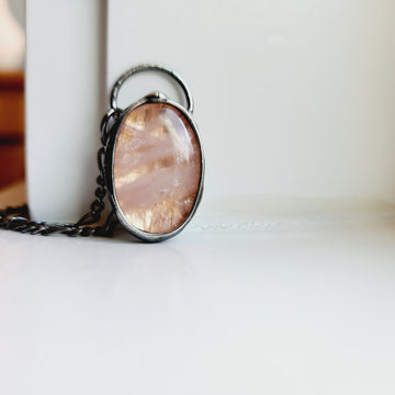 Copper Agate Gemstone Pendant Necklace - SOLD