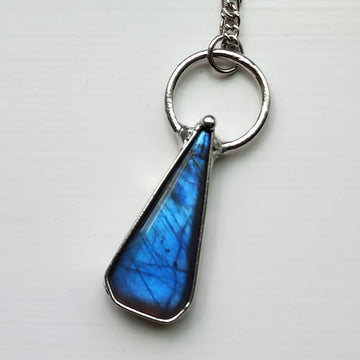 Blue Labradorite Pendant Necklace for Women