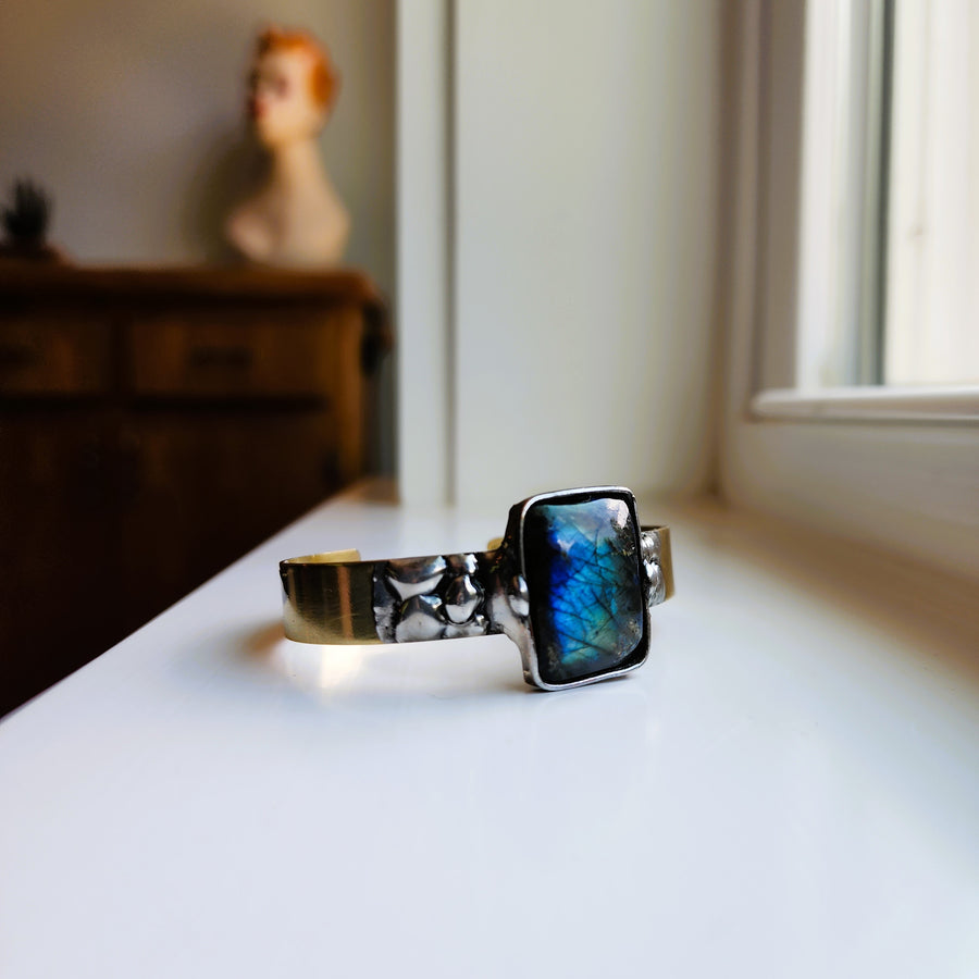 Blue Labradorite Cuff Bracelet