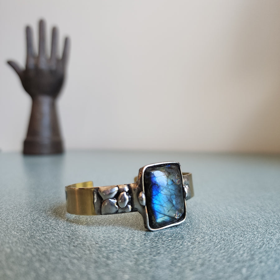 Blue Labradorite Cuff Bracelet