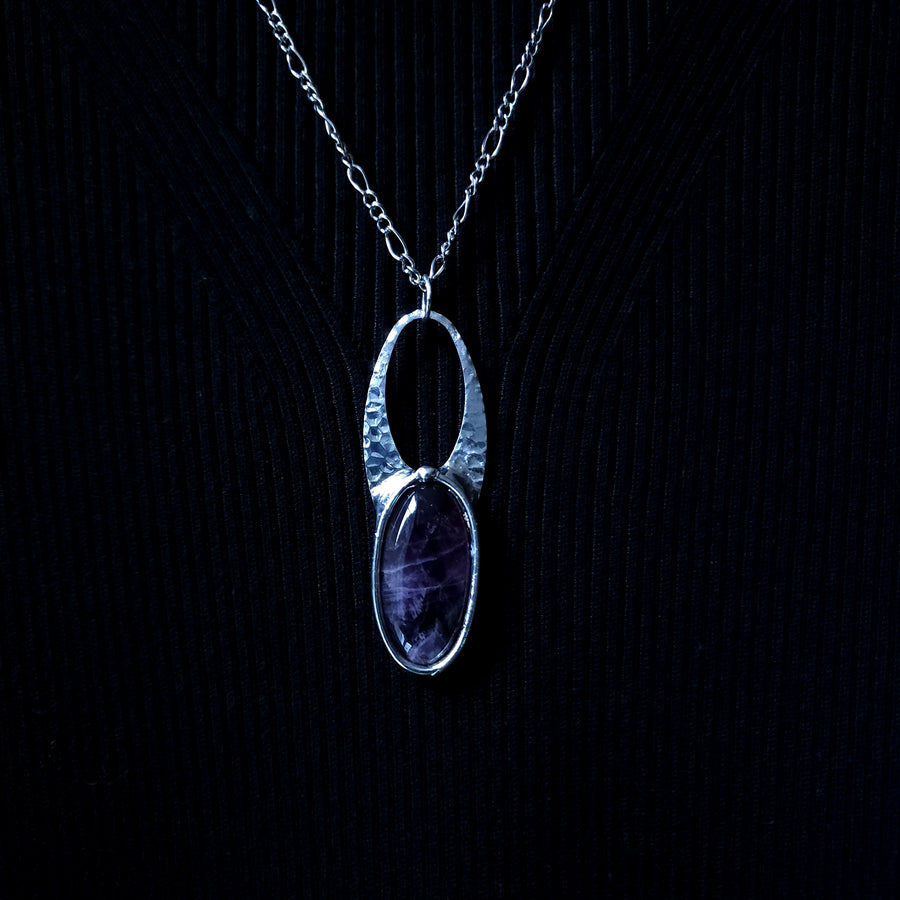 Large Amethyst Pendant Necklace - SOLD