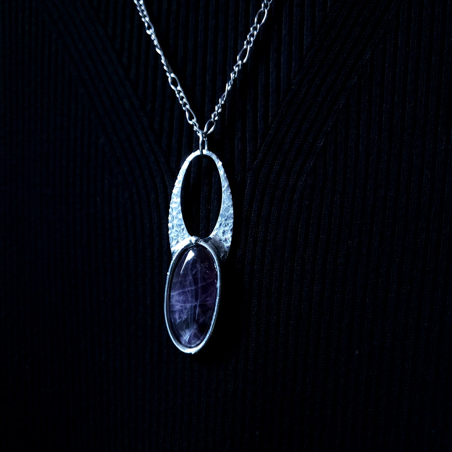 Large Amethyst Pendant Necklace - SOLD