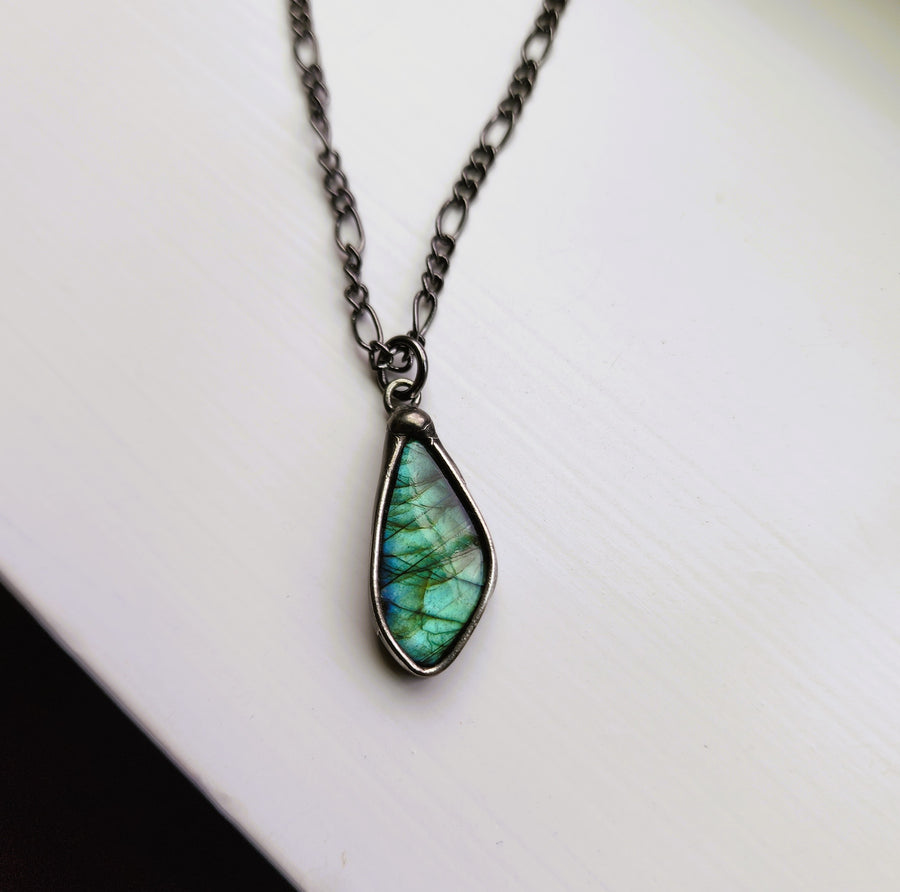 Small Labradorite Pendant Necklace