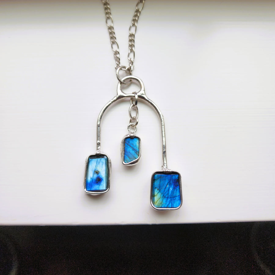 Labradorite Balancing Act Pendant Necklace