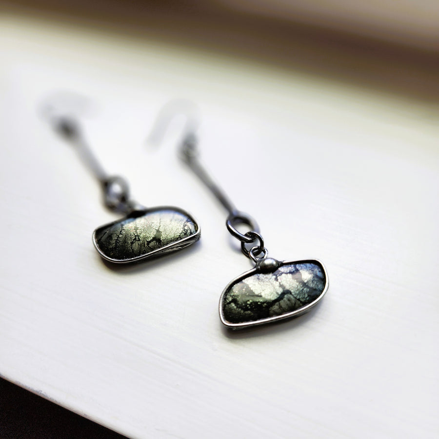 Long Drop Marcasite Earrings