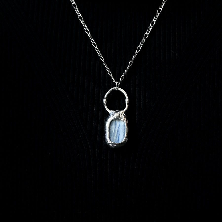 Kyanite Oval Pendant Necklace