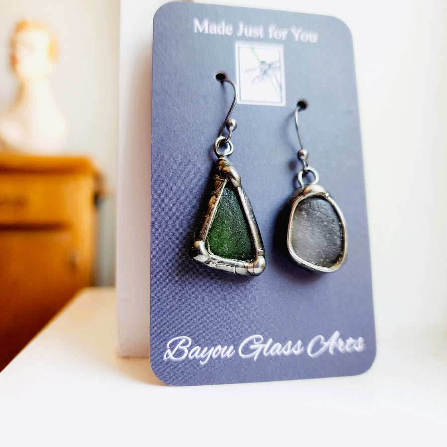 Beach Glass Earrings - SOLD