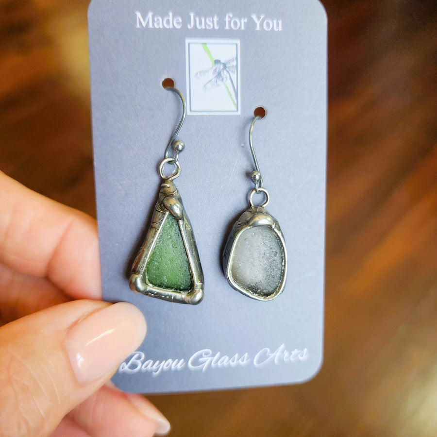 Beach Glass Earrings - SOLD