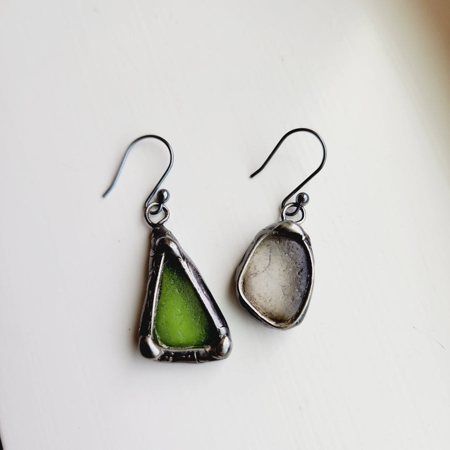 Beach Glass Earrings - SOLD