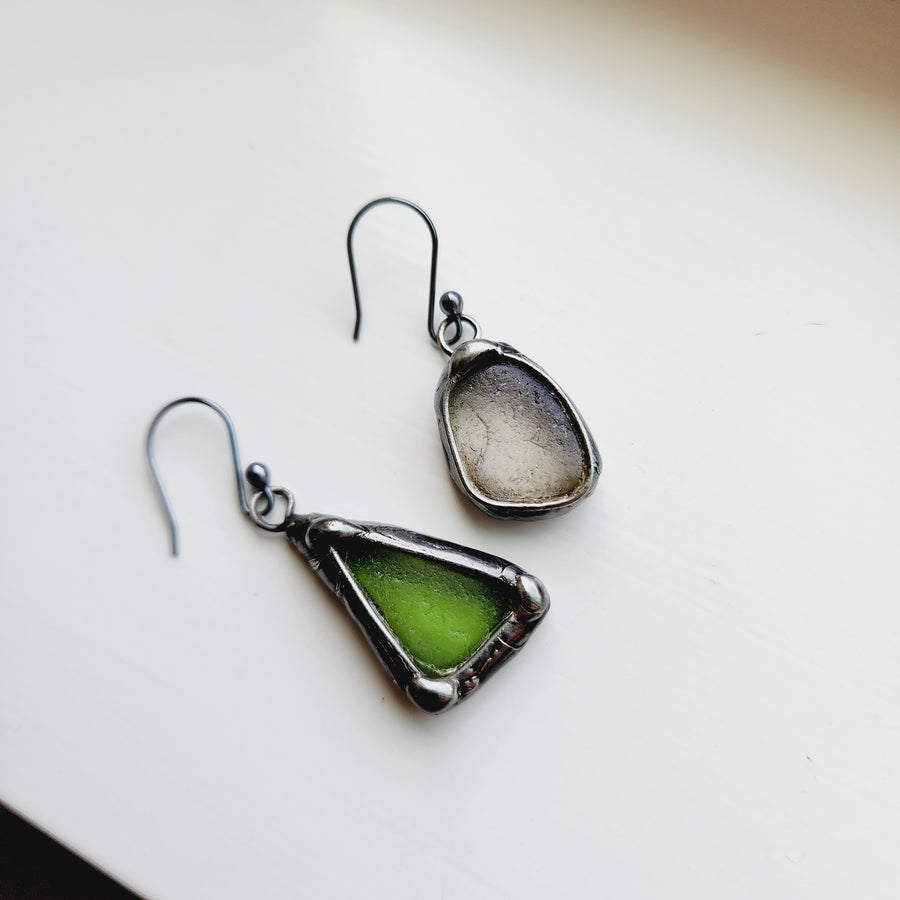 Beach Glass Earrings - SOLD