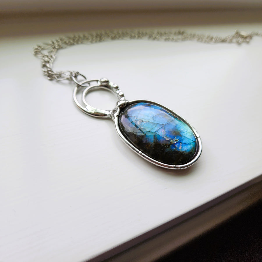 Large Labradorite Pendant Necklace - SOLD