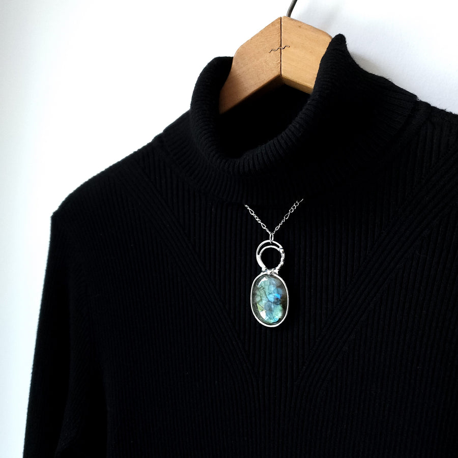 Large Labradorite Pendant Necklace - SOLD