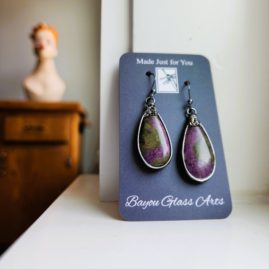 Purple Jasper Gemstone Earrings - SOLD