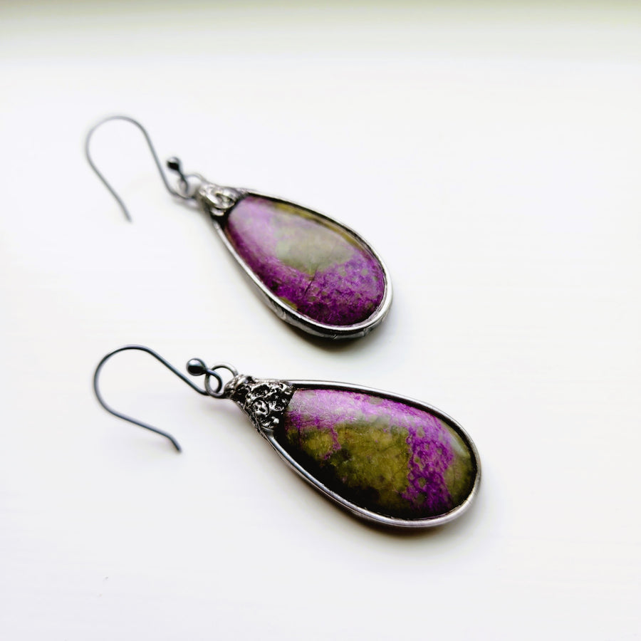 Purple Jasper Gemstone Earrings - SOLD