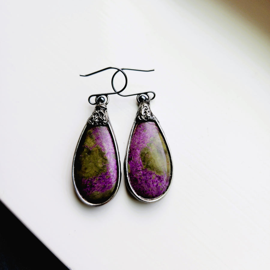 Purple Jasper Gemstone Earrings - SOLD