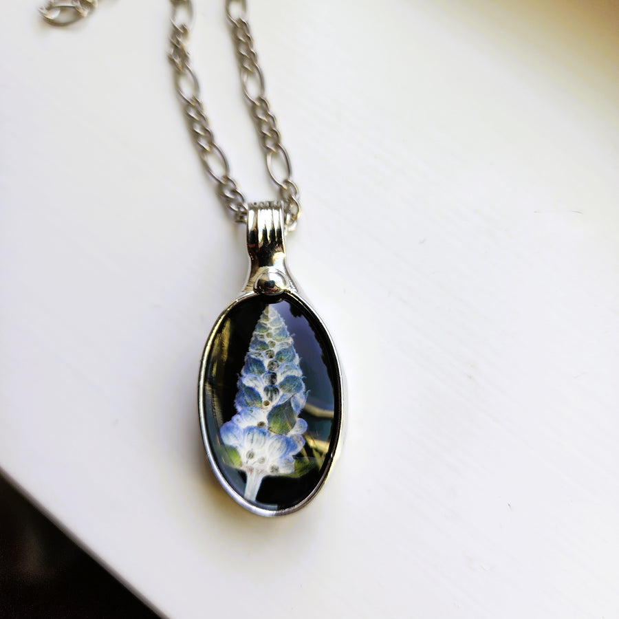 Salvia Stained Glass Necklace