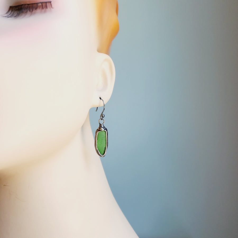 Authentic Beach Glass Earrings, Mix Match Earrings