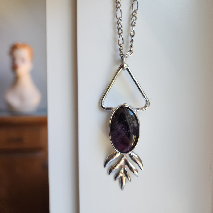 Large Amethyst Gemstone Necklace