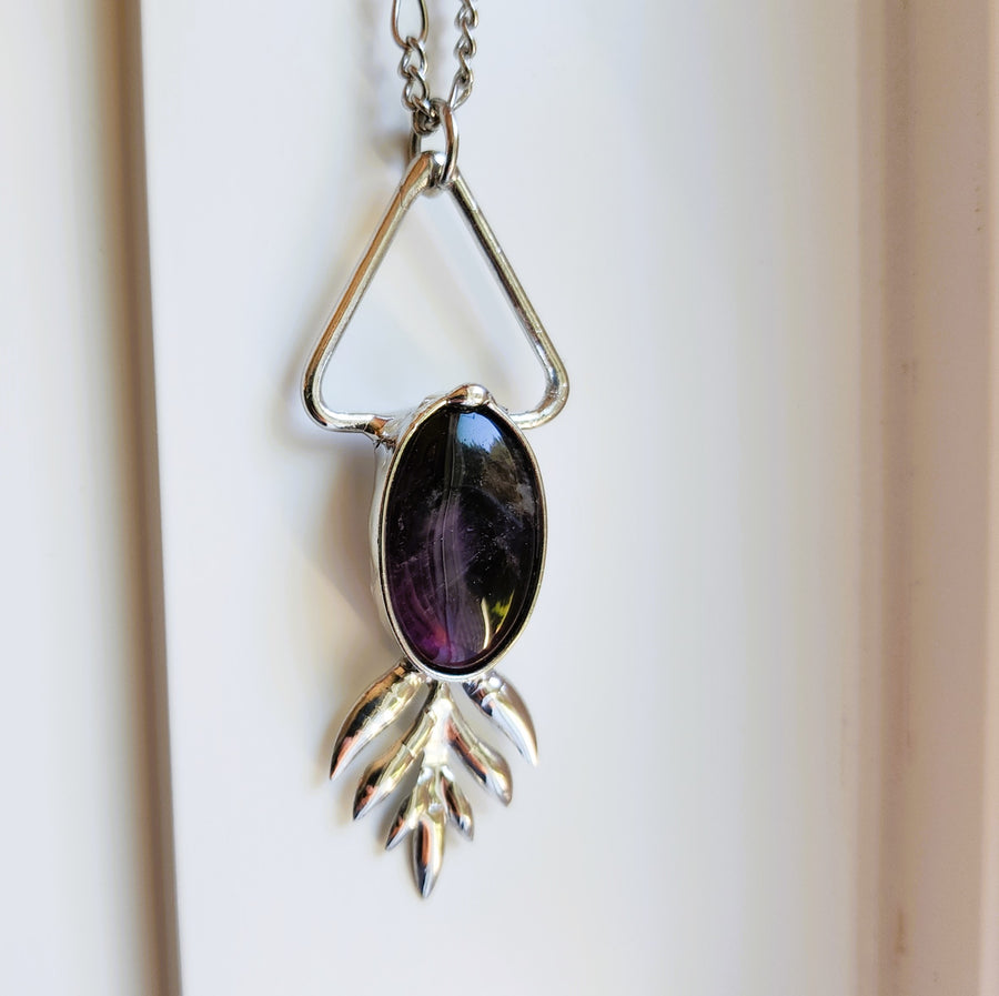 Large Amethyst Gemstone Necklace