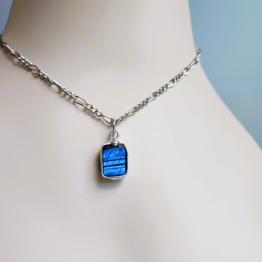 Small, Cobalt Blue Labradorite Nugget Pendant