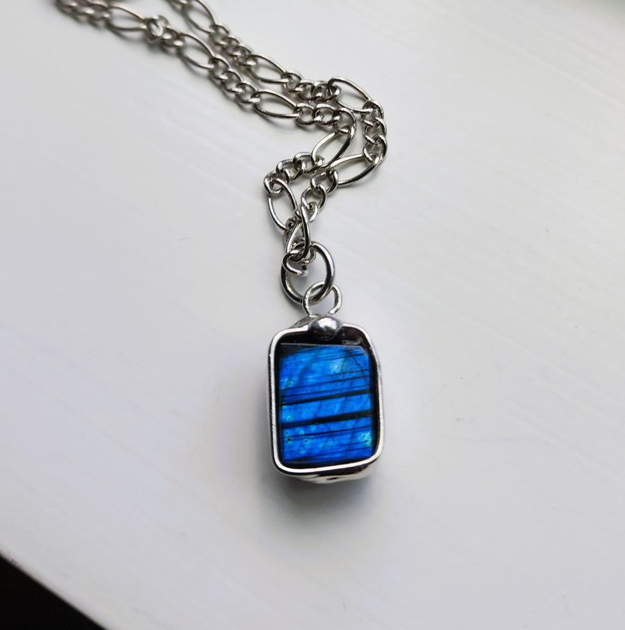 Small, Cobalt Blue Labradorite Nugget Pendant