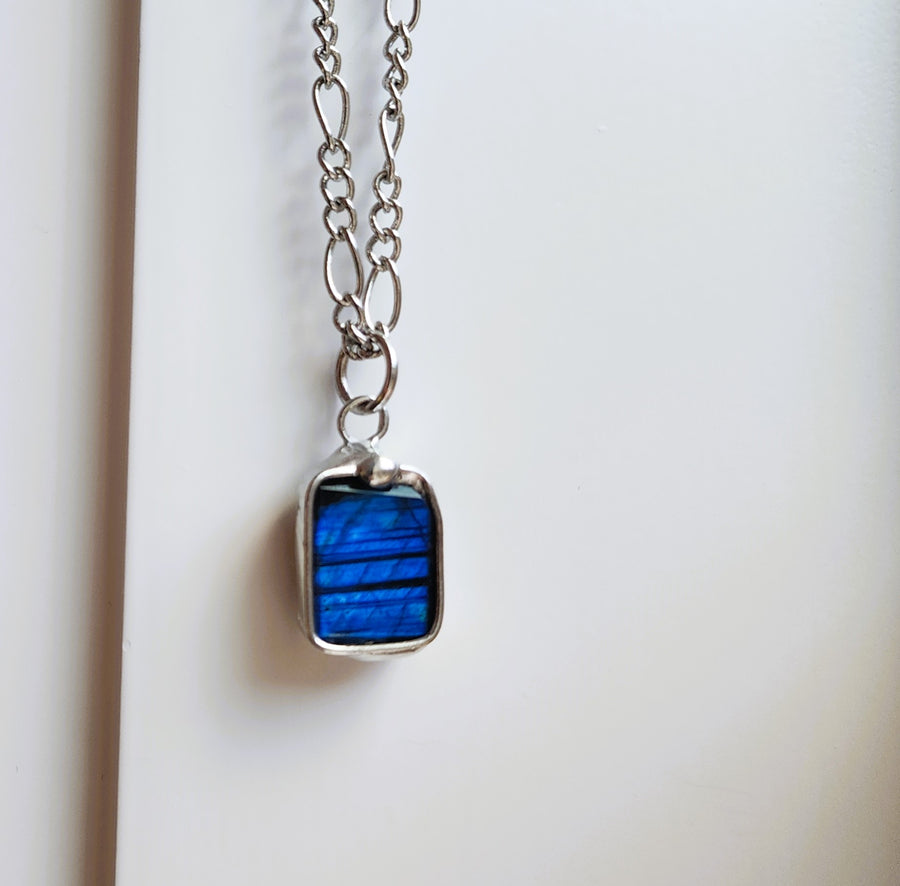 Small, Cobalt Blue Labradorite Nugget Pendant