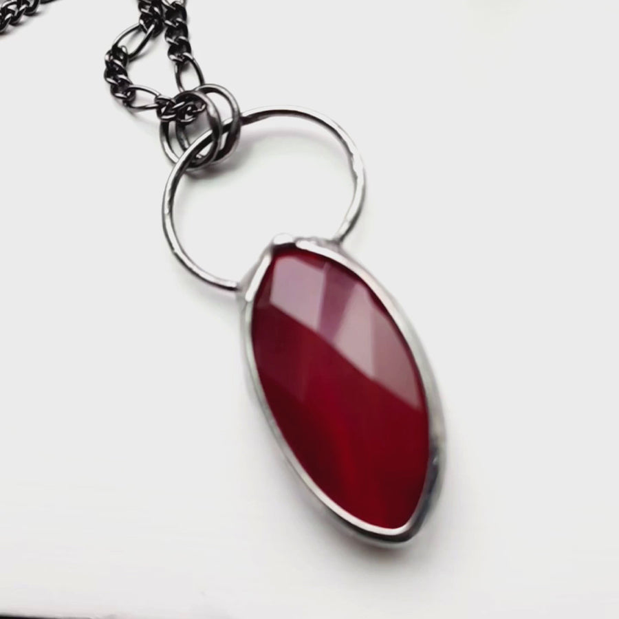 Beautiful Faceted Carnelian Pendant Necklace