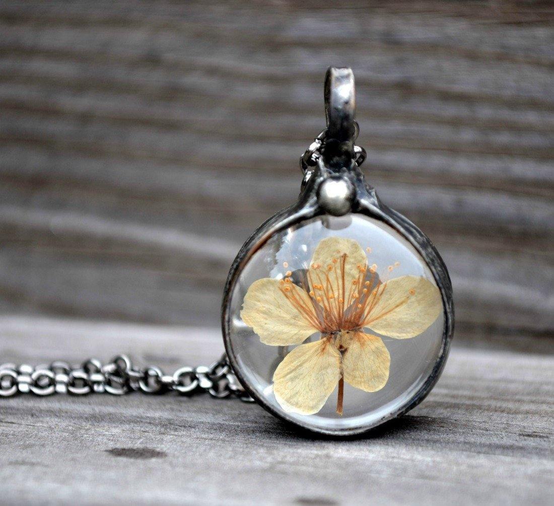 Handmade Plum Blossom Necklace | Bayou Glass Arts